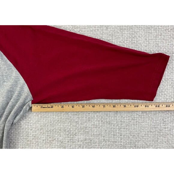 Ariat Real T-Shirt Women's 2X 3/4 Sleeve Red Gray Classic Fit "Live, Love, Ride" - Picture 7 of 8